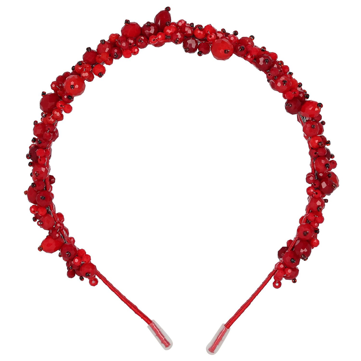 Girls Red Embellished Crystal Headband, 1, hi-res