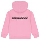 Girls Pink Logo Hooded Zip Up Top, 2, hi-res