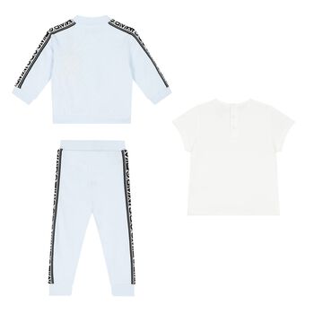 Younger Boys Blue Logo Tracksuit Set