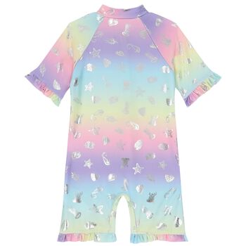 Younger Girls Purple Sun Suit