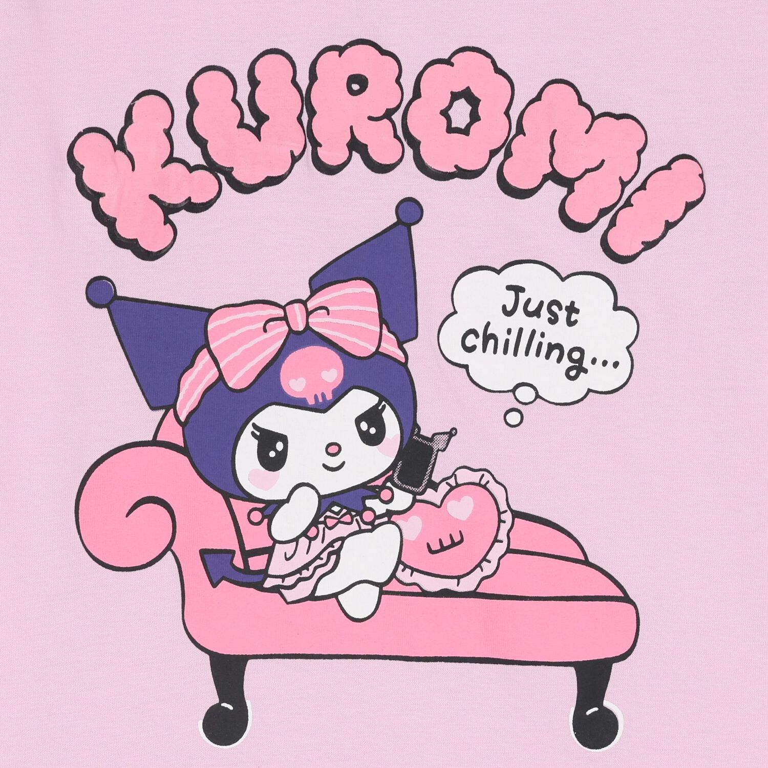 Girls Pink Kuromi Shorts Set, 1, hi-res