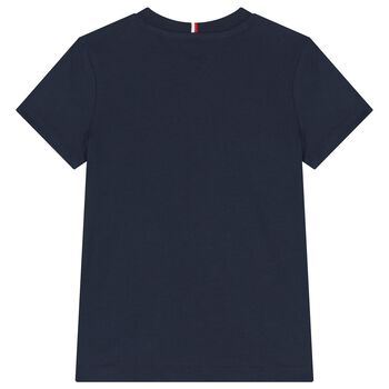 Boys Navy Blue Logo T-Shirt