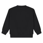 Younger Black Teddy Bear Logo Sweatshirt, 5, hi-res