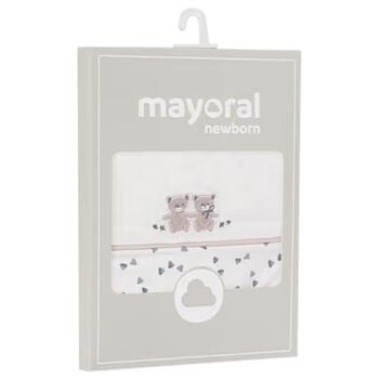 White Teddy Bear Bibs ( 2 Pack )