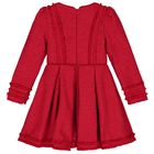 Girls Red Tweed Sequin Dress, 1, hi-res