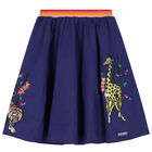 Girls Navy Blue Logo Skirt, 1, hi-res