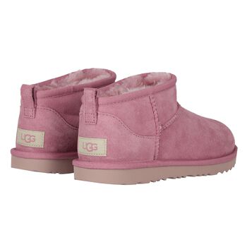 Girls Pink Classic Ultra Mini Suede Boots