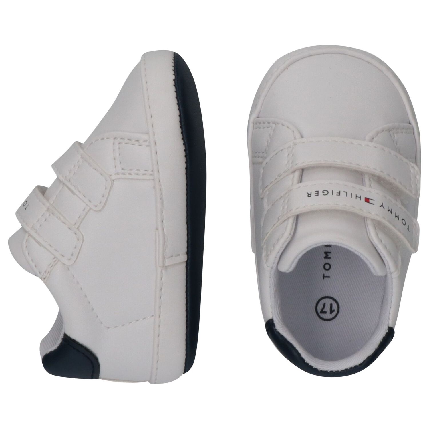 Baby Boys White Logo Pre Walker Shoes, 1, hi-res