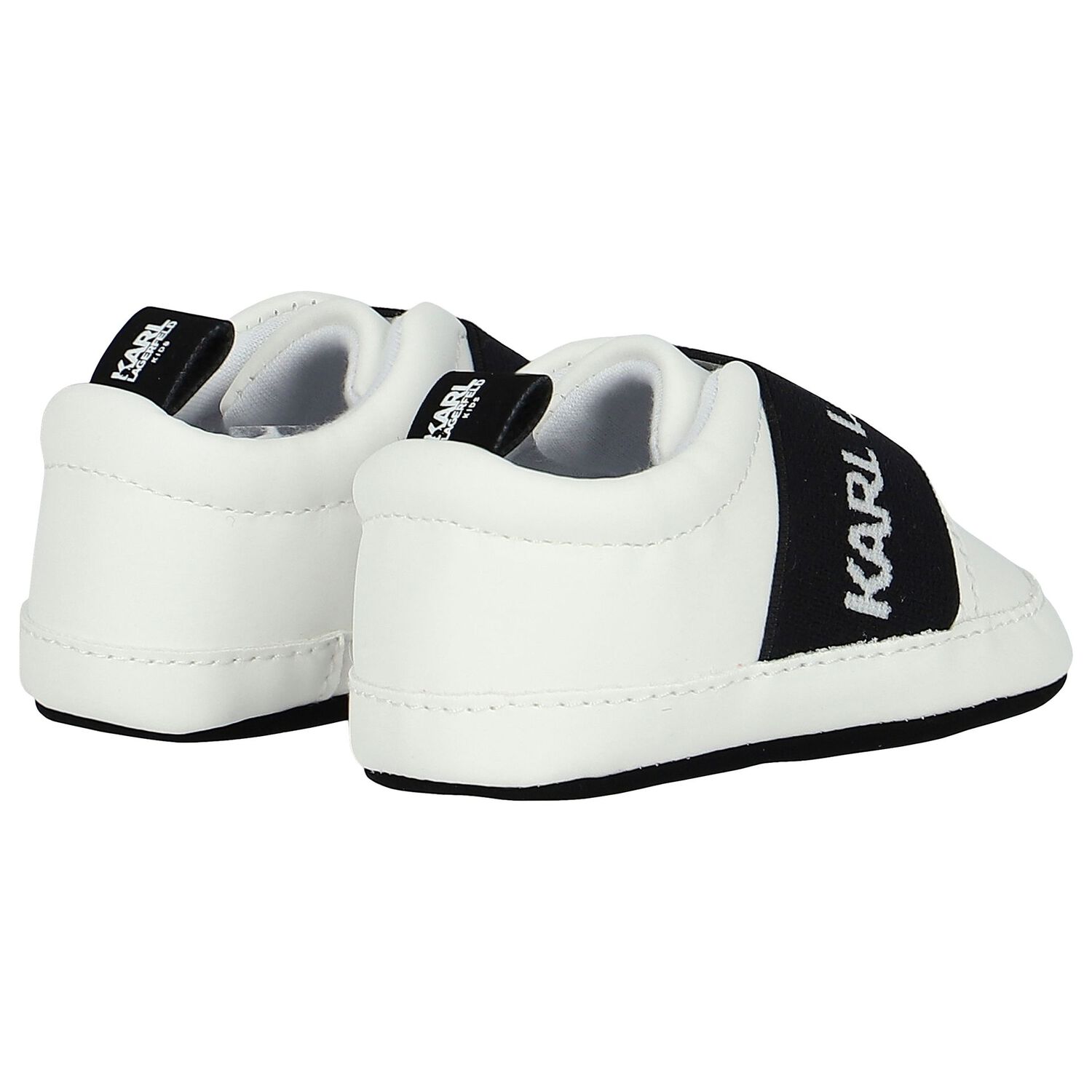 White Logo Baby Pre-Walker Shoes, 1, hi-res image number null