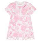 Girls White & Pink Jungle Dress, 1, hi-res