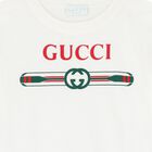 White Cotton Logo T-Shirt, 1, hi-res