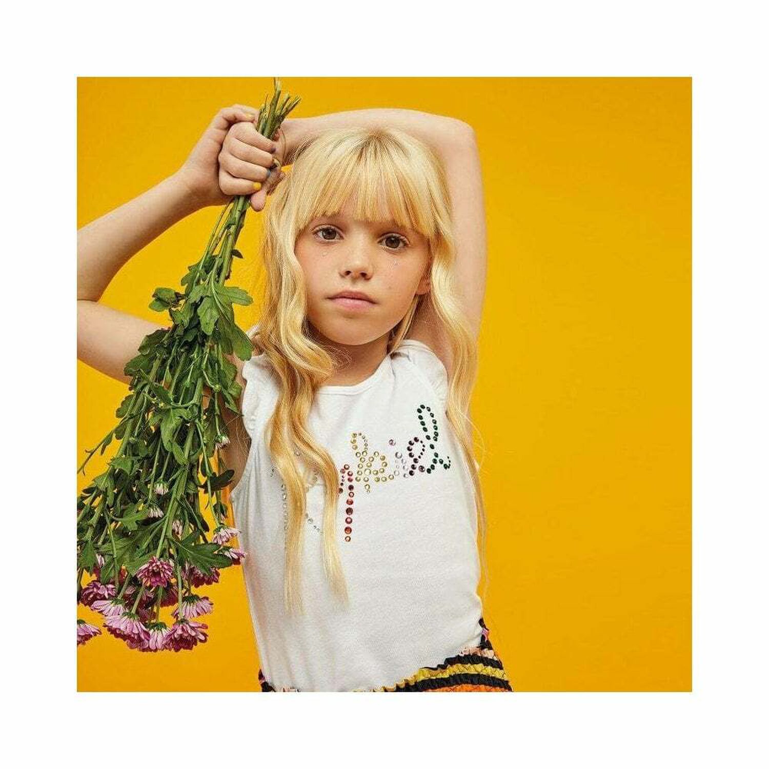 Girls Colza White Top, 1, hi-res image number null