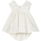 Baby Girls Ivory Organza Special Occasion Dress Set, 1, hi-res