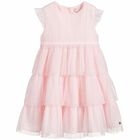 Girls Pink Tulle Dress, 1, hi-res