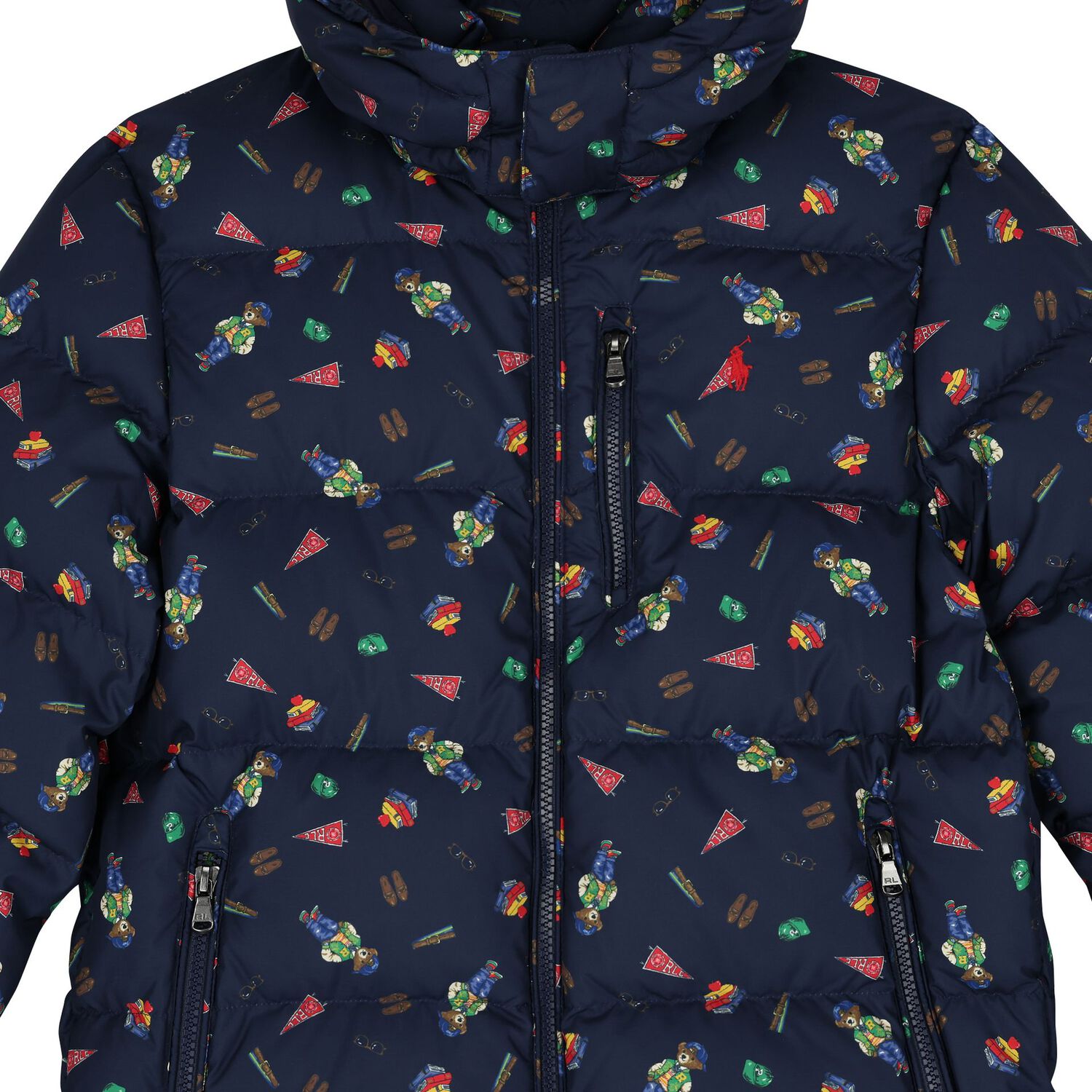 Boys Multicolor Logo Puffer Jacket, 1, hi-res image number null
