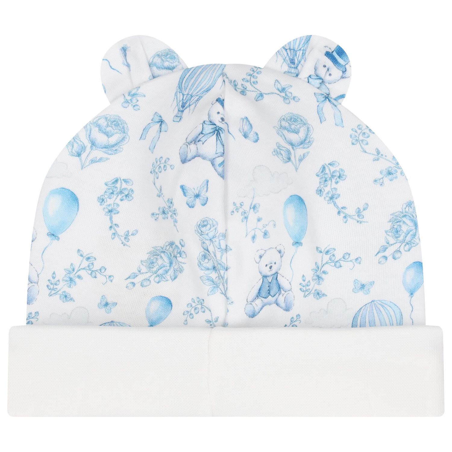 Boys White & Blue Toile de Jouy Babygrow Set, 1, hi-res image number null