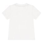 Younger Boys White Logo T-Shirt, 1, hi-res