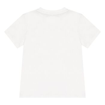 Younger Boys White Logo T-Shirt