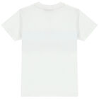 Boys White Striped Logo T-Shirt, 2, hi-res