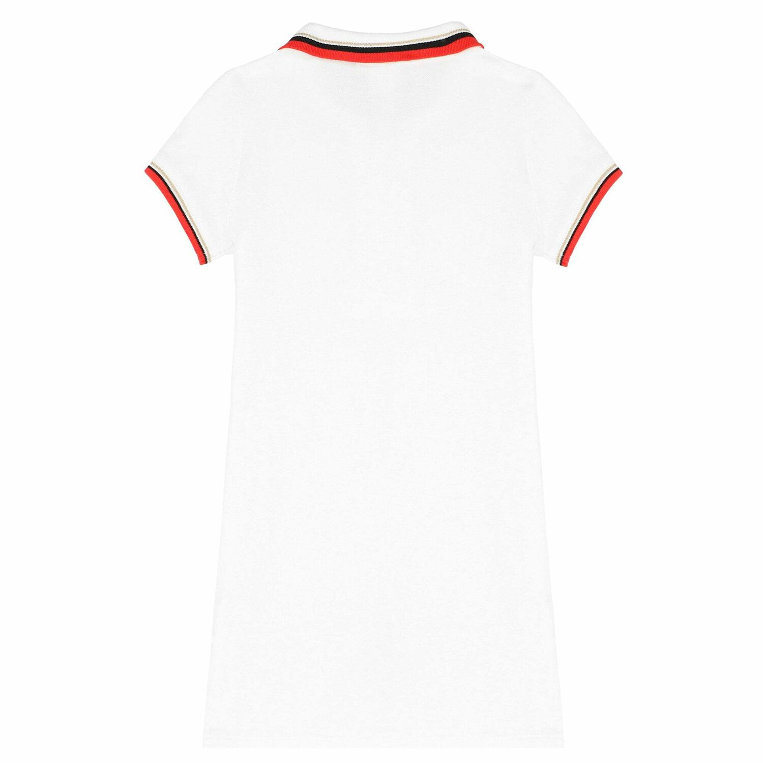 Girls White Logo Polo Dress, 1, hi-res