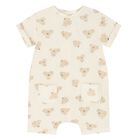 Baby Boys Beige Koala Romper, 1, hi-res