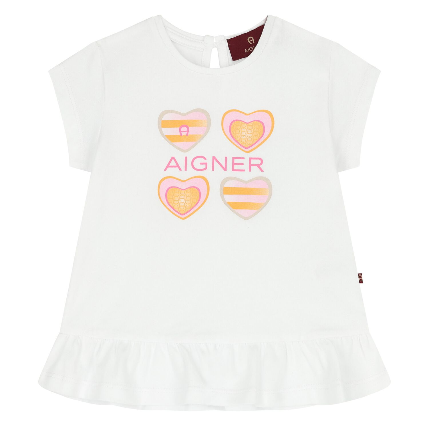 Younger Girls White Logo T-Shirt, 1, hi-res image number null
