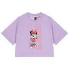 Girls Purple Disney Logo T-Shirt, 2, hi-res