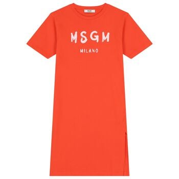 Girls Red Logo Dress