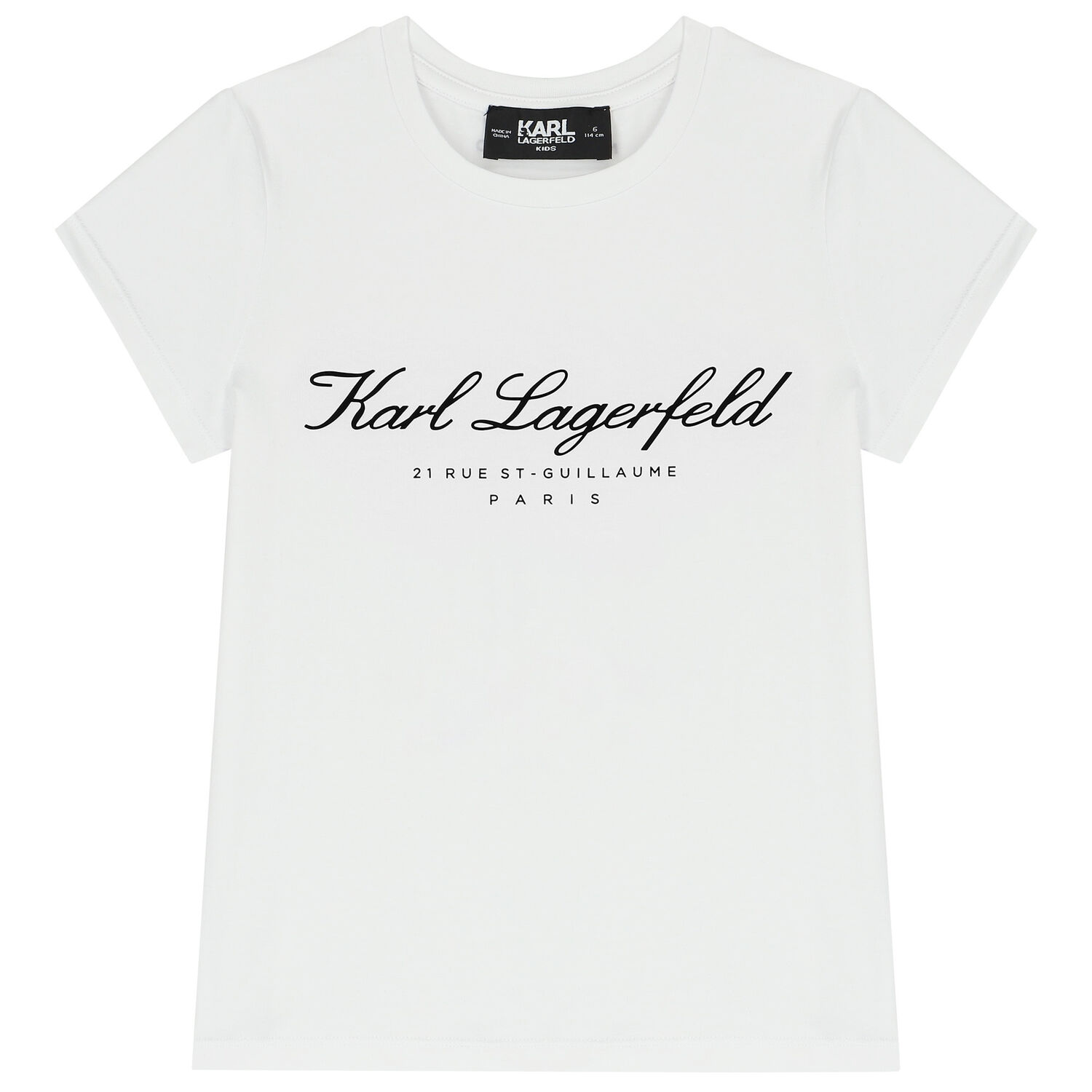 Girls White Logo T-Shirt, 1, hi-res