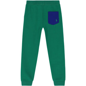 Boys Green Logo Joggers