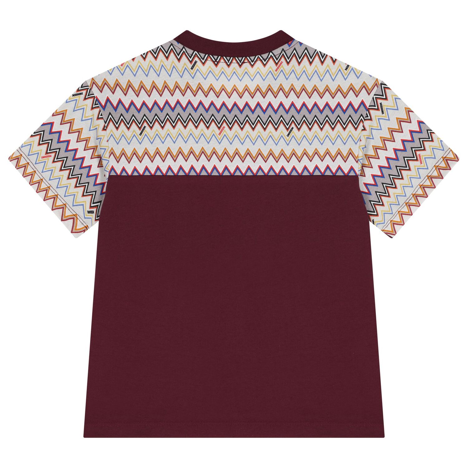 Boys Burgundy Zigzag T-Shirt, 2, hi-res