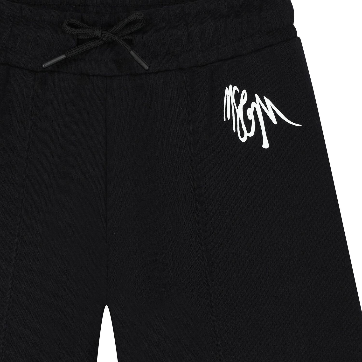 Girls Black logo Trousers, 1, hi-res