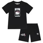 Younger Girls Black Hello Kitty Shorts Set, 1, hi-res