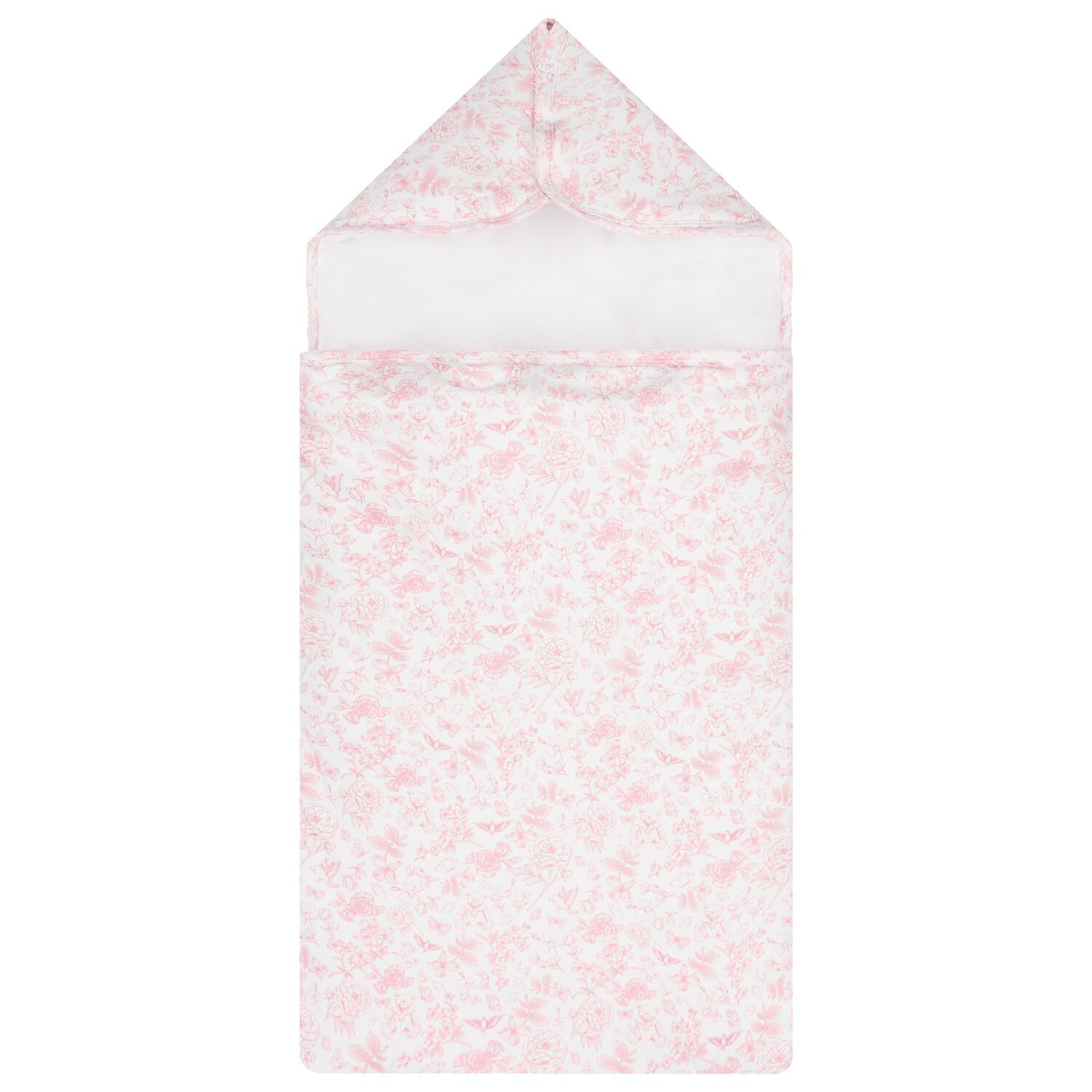 Baby Girls White & Pink Toile de Jouy Nest, 1, hi-res image number null