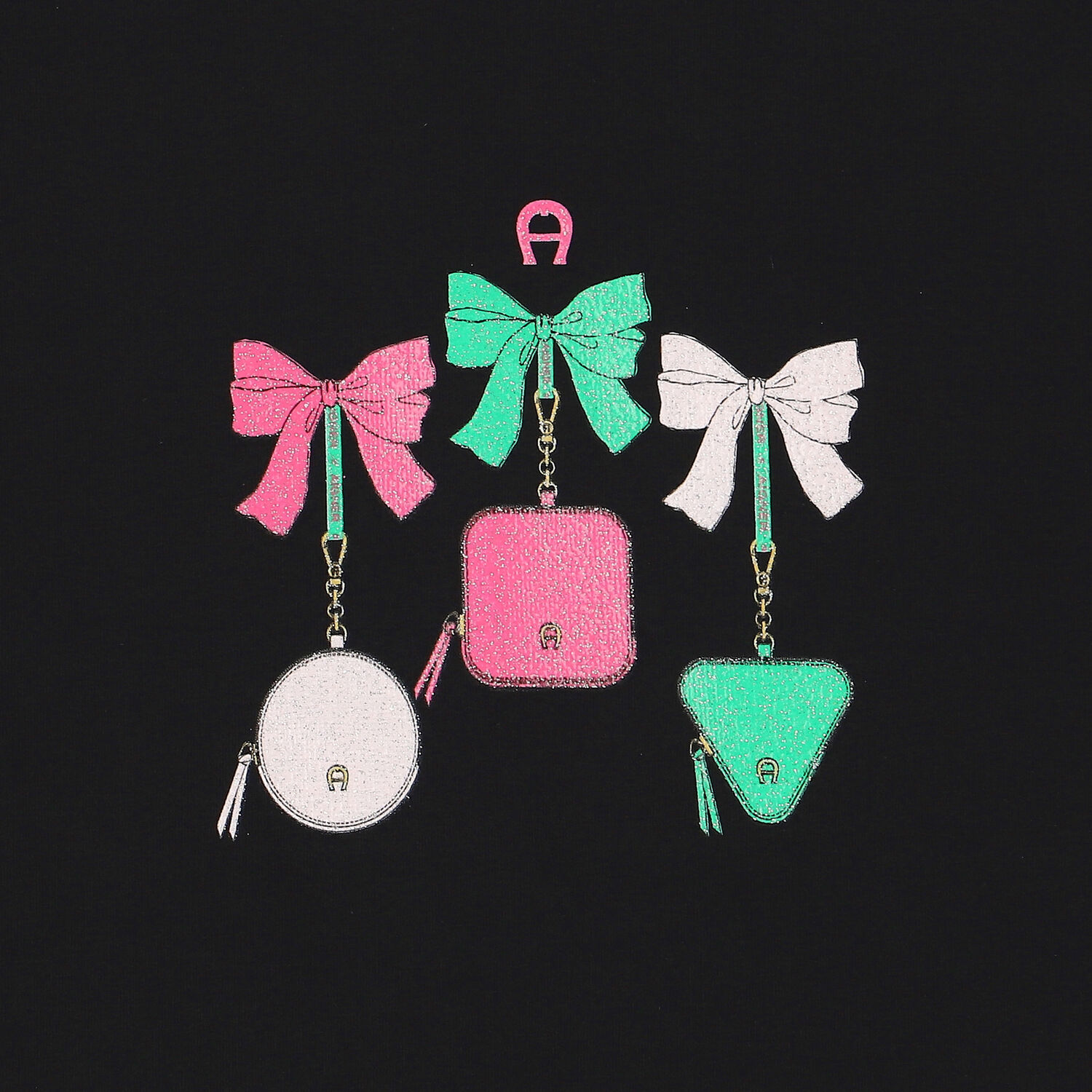 Girls Black Logo Dress, 1, hi-res