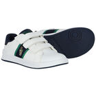 Boys White Polo Bear Trainers, 1, hi-res
