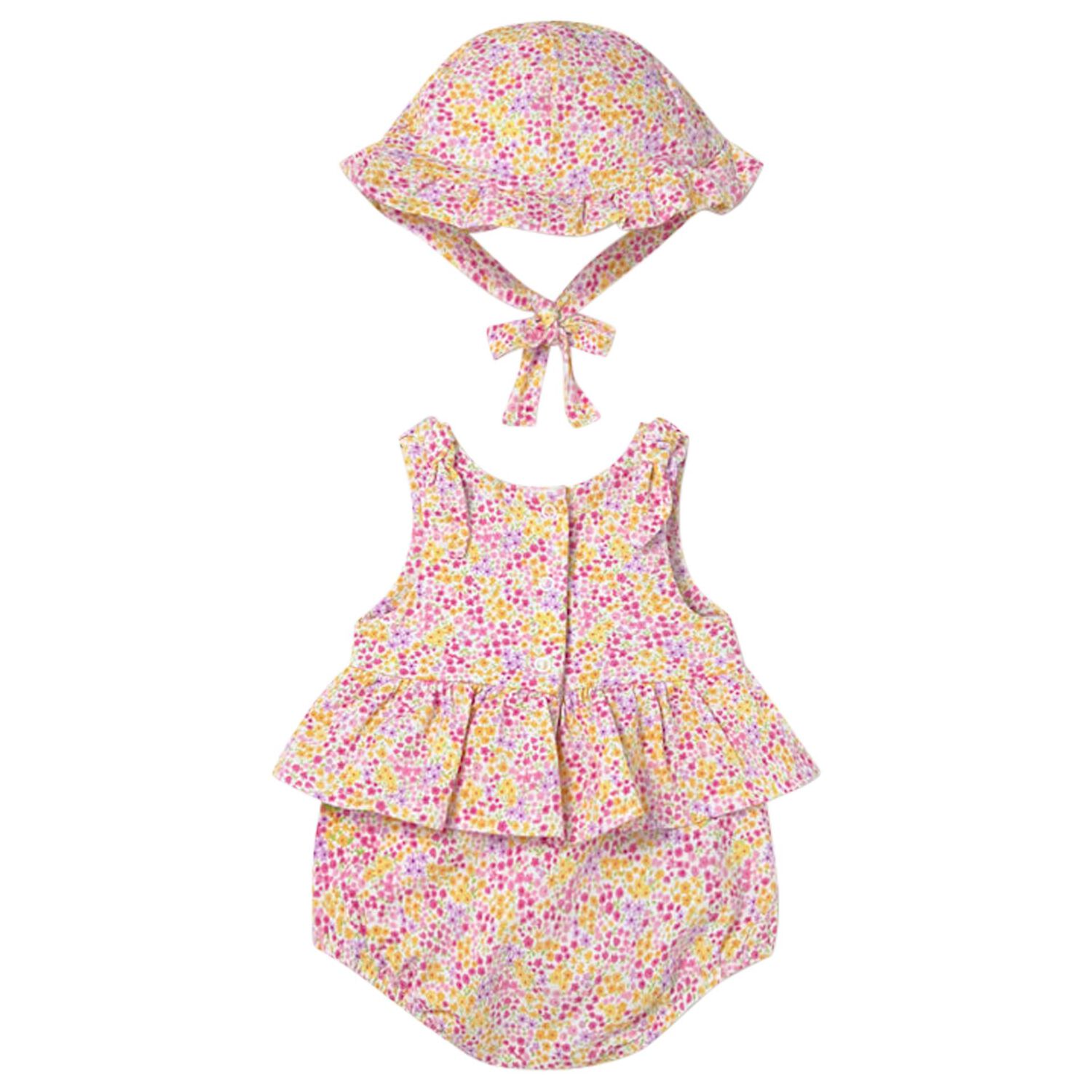 Baby Girls Pink Floral Bodysuit Set, 1, hi-res