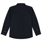 Boys Navy Blue Logo Shirt, 1, hi-res