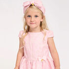 Girls Pink & Gold Bow Headband, 7, hi-res