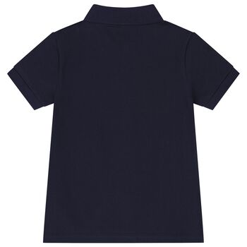 Boys Navy Blue Logo Polo Shirt