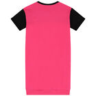 Girls Black, White & Pink Logo Dress, 1, hi-res