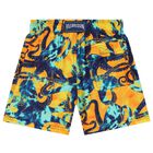 Boys Blue & Yellow Octopus Swim Shorts, 1, hi-res