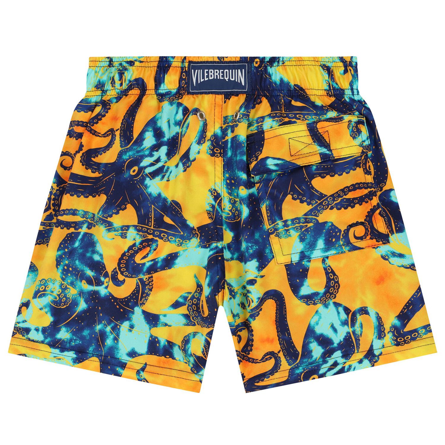 Boys Blue & Yellow Octopus Swim Shorts, 1, hi-res image number null
