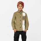 Boys Khaki Green Logo Shirt, 1, hi-res