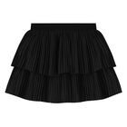 Girls Black Pleated Skirt, 1, hi-res