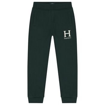 Boys Green Logo Joggers