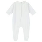 White Logo Babygrow, 1, hi-res