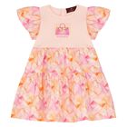 Younger Girls Pink & Orange Bag Dress, 1, hi-res