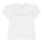 Younger Girls White Logo T-Shirt, 1, hi-res