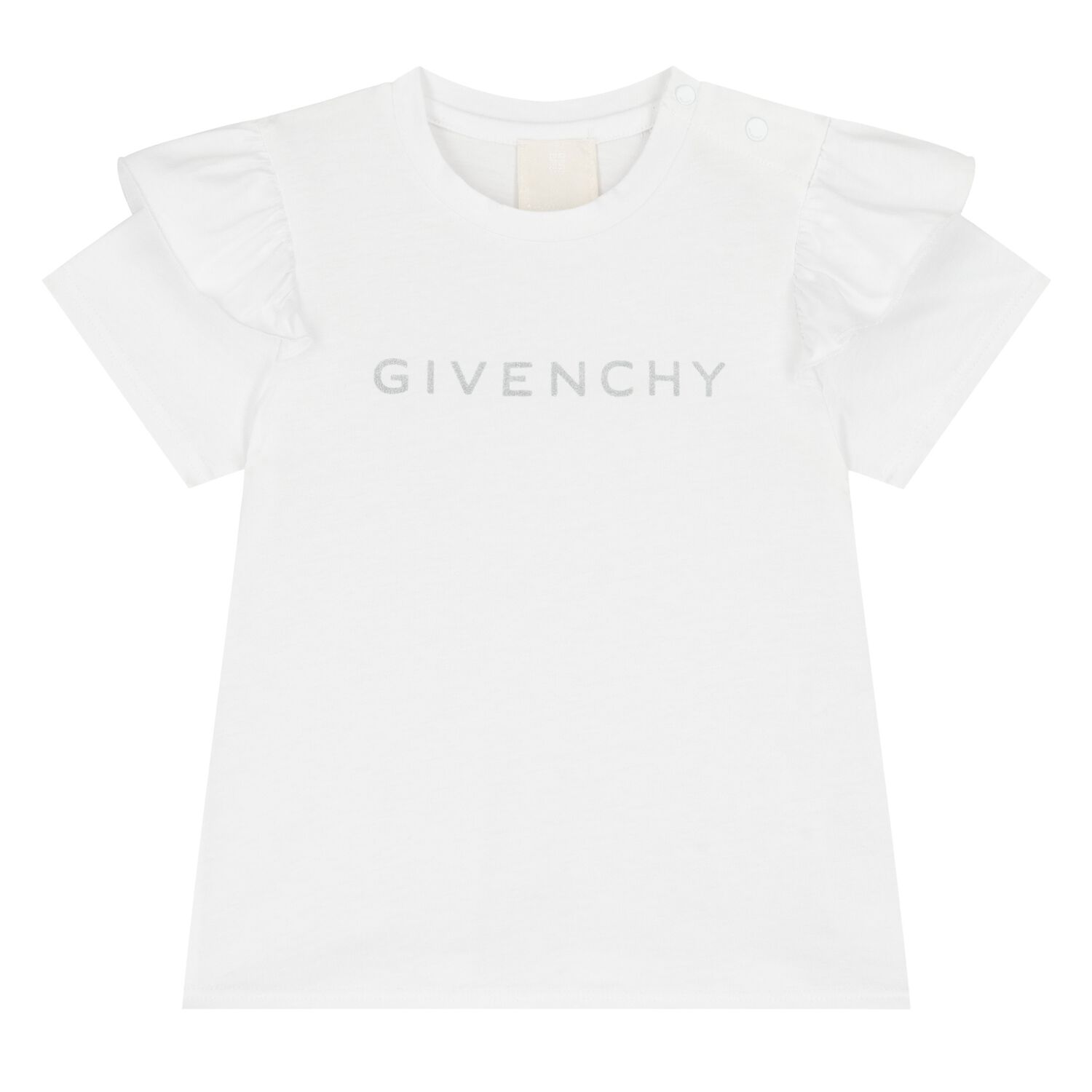Younger Girls White Logo T-Shirt, 1, hi-res